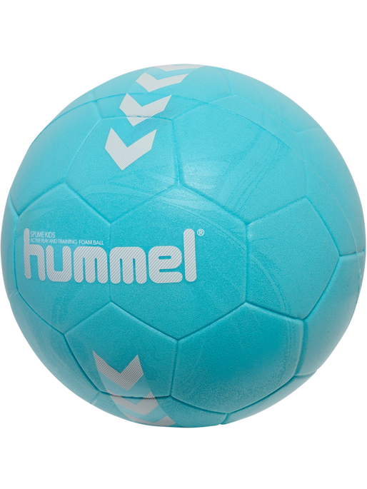 HMLSPUME KIDS, TURQUOISE/WHITE, packshot