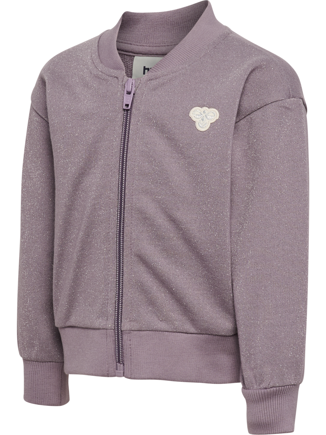 hmlMINI LOOSE GLI ZIP JACKET BEE, GRAY RIDGE, packshot