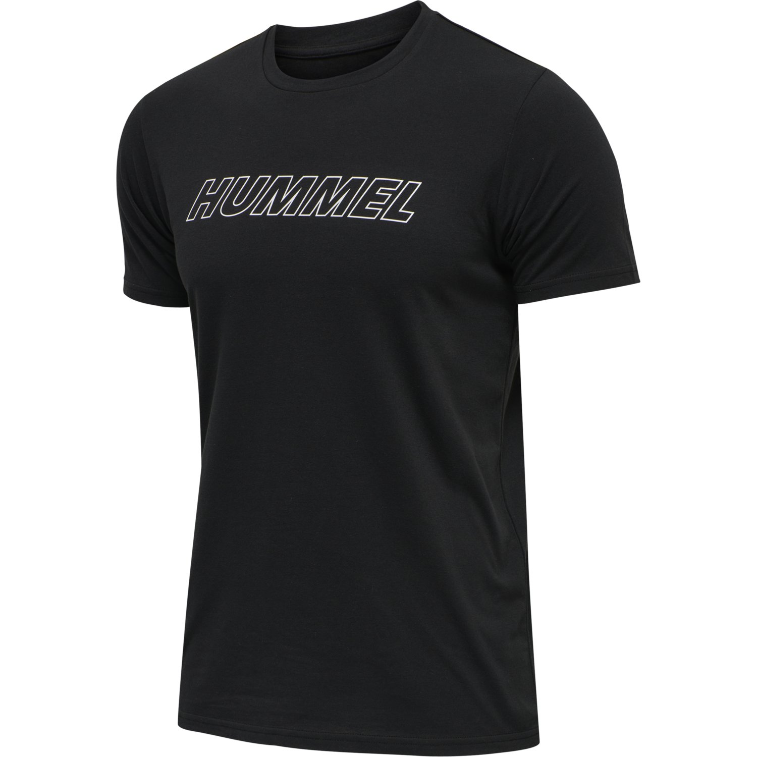 hmlTE CALLUM COTTON T-SHIRT, BLACK, packshot