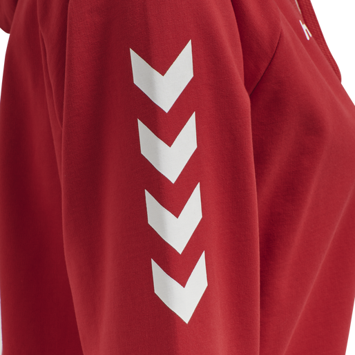 HMLGO COTTON HOODIE WOMAN, TRUE RED HMLGO COTTON HOODIE WOMAN, TRUE RED, packshot