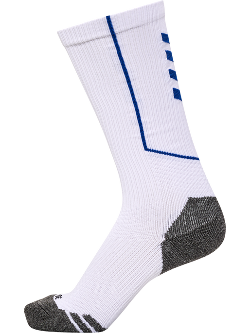 hmlPRO TRAINING SOCKS HIGH, WHITE/TRUE BLUE, packshot