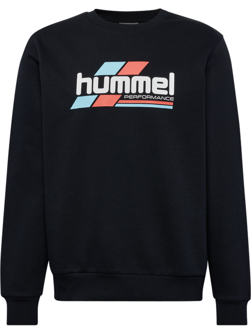 hmlGRAPHIC CREWNECK, BLACK, packshot