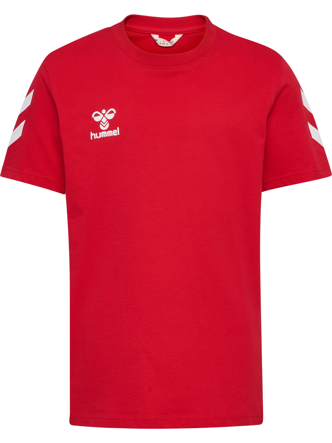 hmlGO 2.0 CHEVRON T-SHIRT S/S KIDS, TRUE RED, packshot