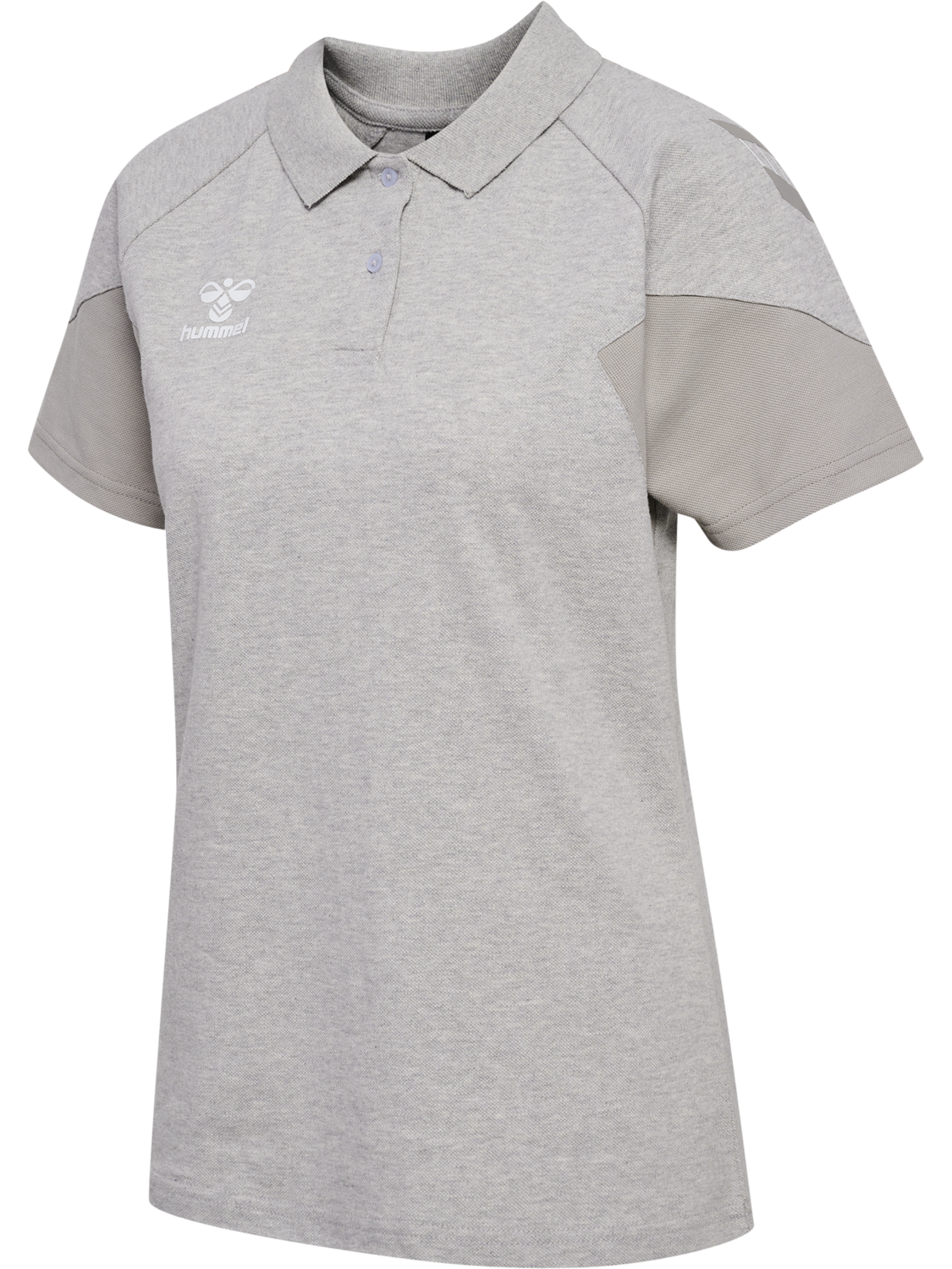 hmlTRAVEL POLO WOMAN, LIGHT GREY MELANGE, packshot