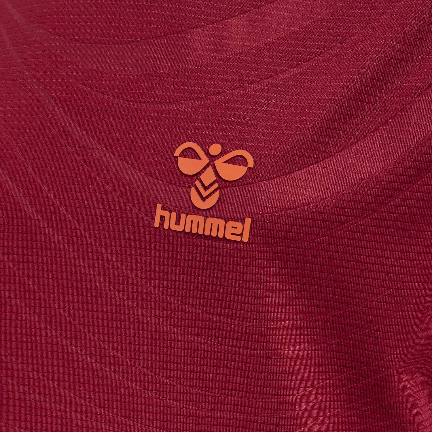 hmlONGRID POLY TEE S/S KIDS, RHUBARB/NASTURTIUM, packshot