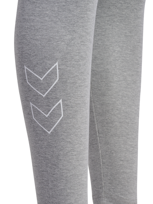hmlELEMENTAL COTTON HW TIGHTS, GREY MELANGE hmlELEMENTAL COTTON HW TIGHTS, GREY MELANGE, packshot