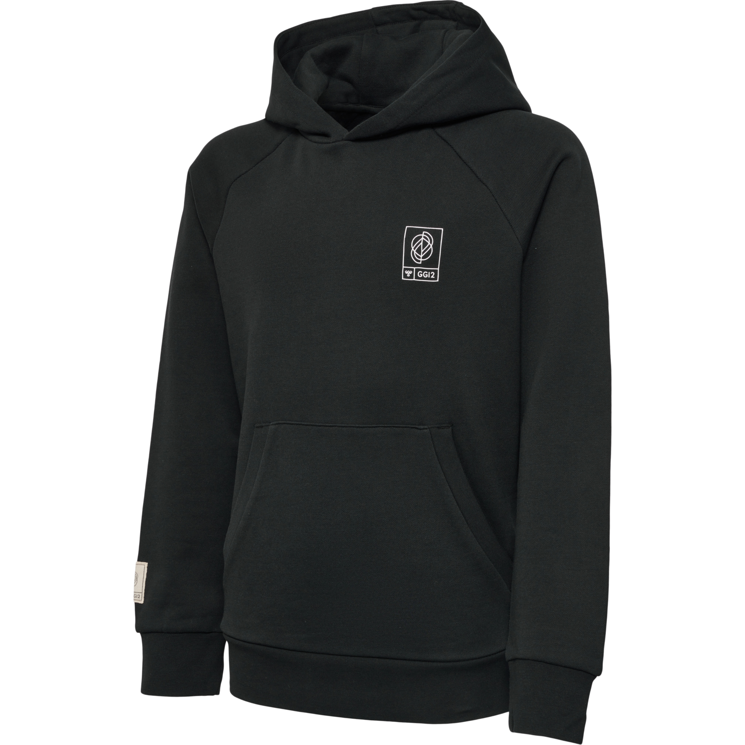 hmlGG12 SWEAT HOODIE KIDS, BLACK, packshot