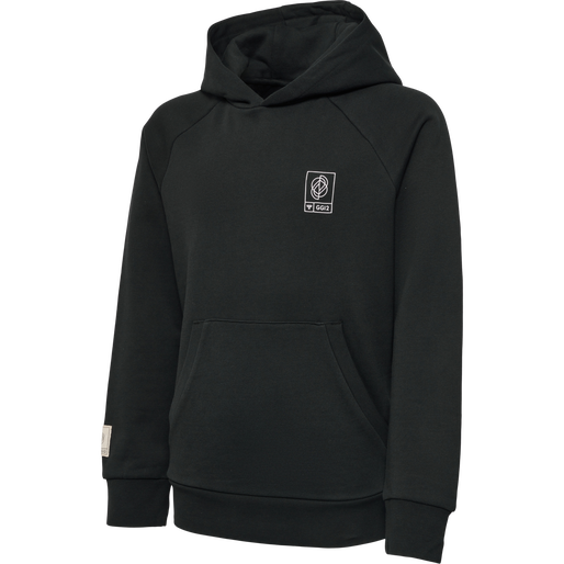 hmlGG12 SWEAT HOODIE KIDS, BLACK, packshot