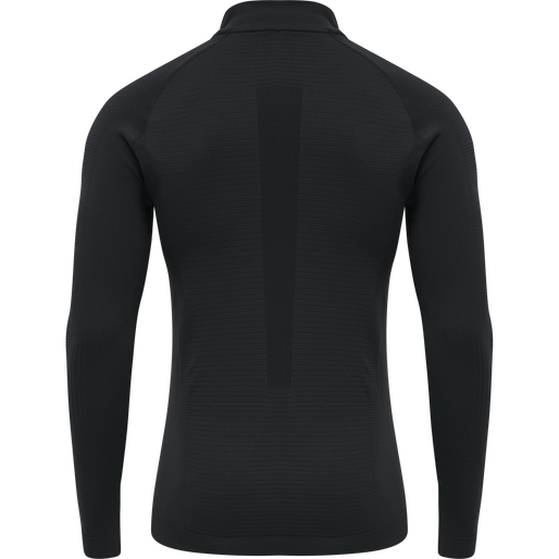 hmlSTROKE SEAMLESS HALF ZIP, BLACK hmlSTROKE SEAMLESS HALF ZIP, BLACK, packshot