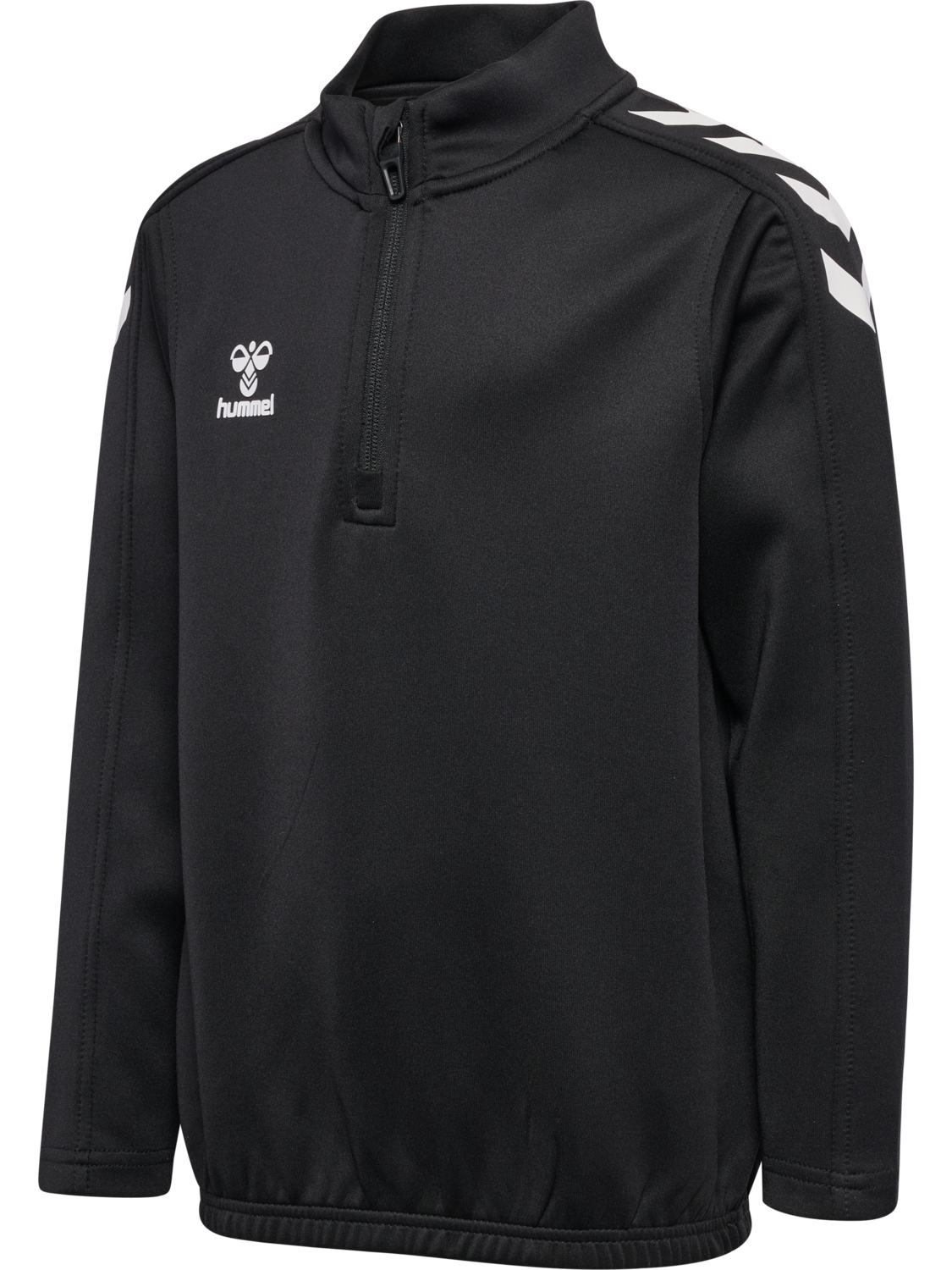 hmlCORE XK HALF ZIP POLY SWEAT KIDS, BLACK/BLACK, packshot