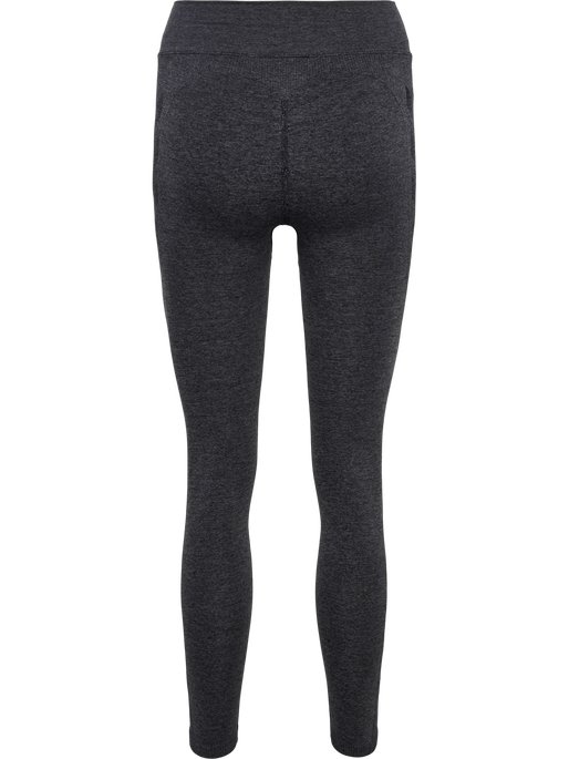 hmlCI SEAMLESS MW SCRUNCH TIGHT, BLACK MELANGE hmlCI SEAMLESS MW SCRUNCH TIGHT, BLACK MELANGE, packshot