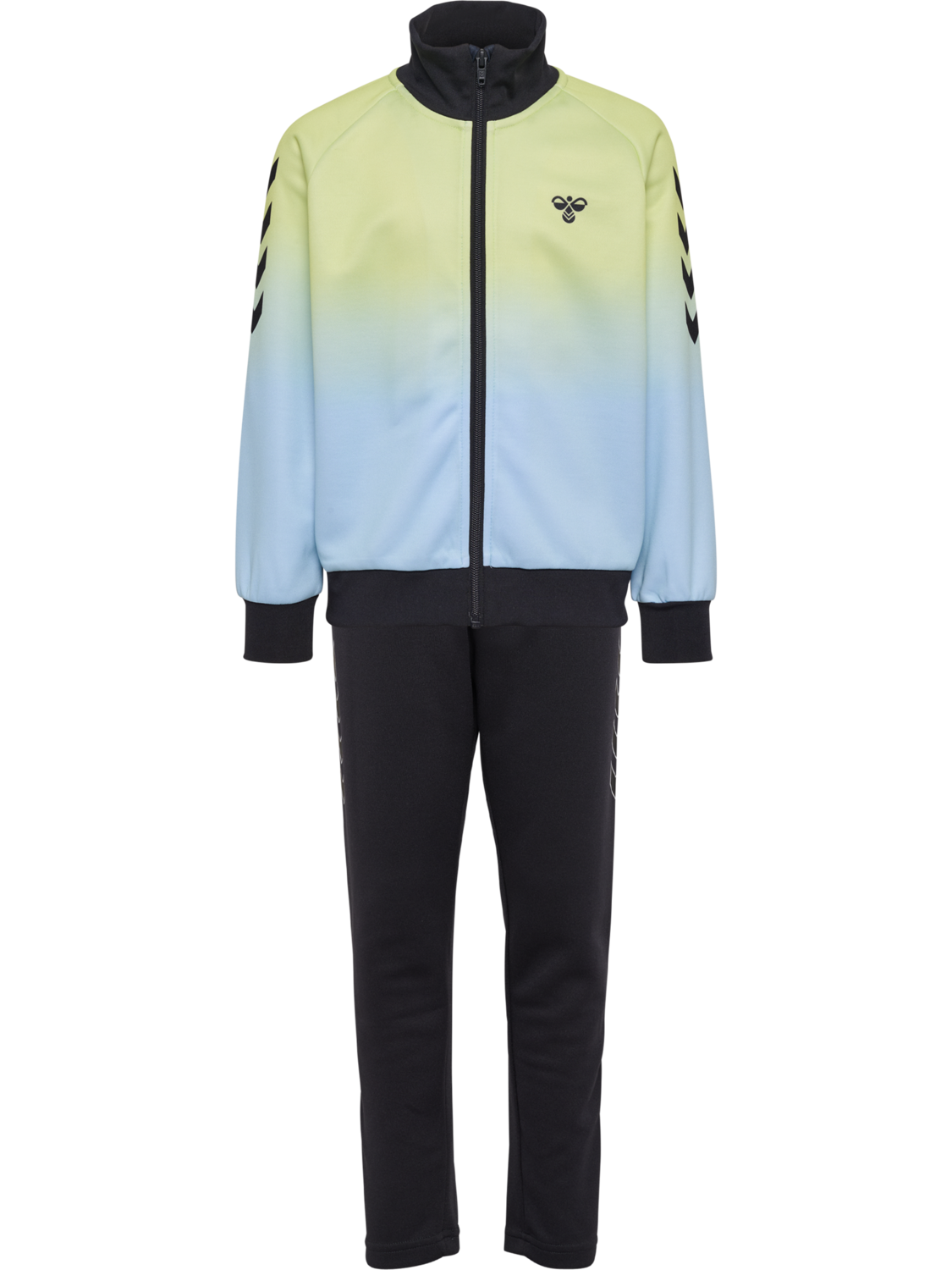 hmlJR GRADIENT TRACK SUIT, SHADOW LIME/BLACK, packshot