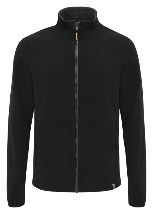 Black fleece zip up jacket best sale