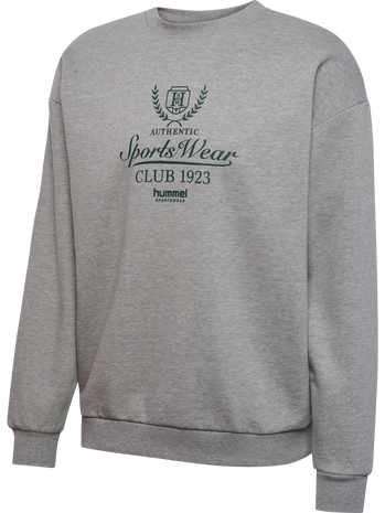 hmlLOOSE CREWNECK CLUB SPORTSWEAR, GREY MELANGE hmlLOOSE CREWNECK CLUB SPORTSWEAR, GREY MELANGE, packshot