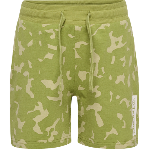 hmlRUSH AOP SHORTS, GREEN OLIVE, packshot