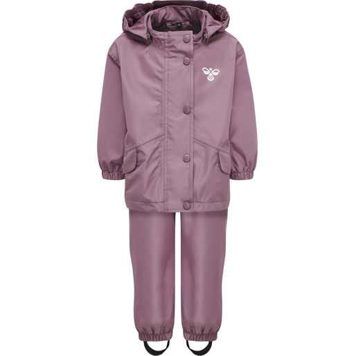 hmlREVA RAINSUIT MINI, DUSKY ORCHID, packshot