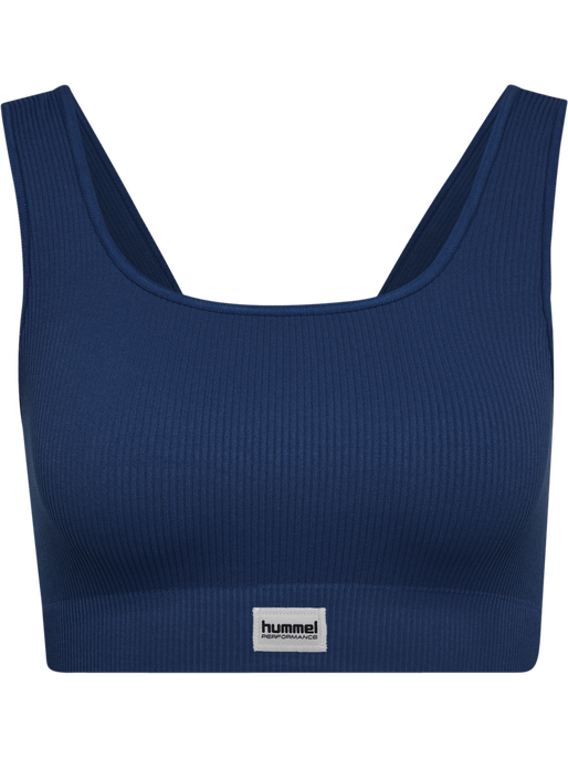 hmlPULSE SEAMLESS RIB BRA, DRESS BLUES hmlPULSE SEAMLESS RIB BRA, DRESS BLUES, packshot