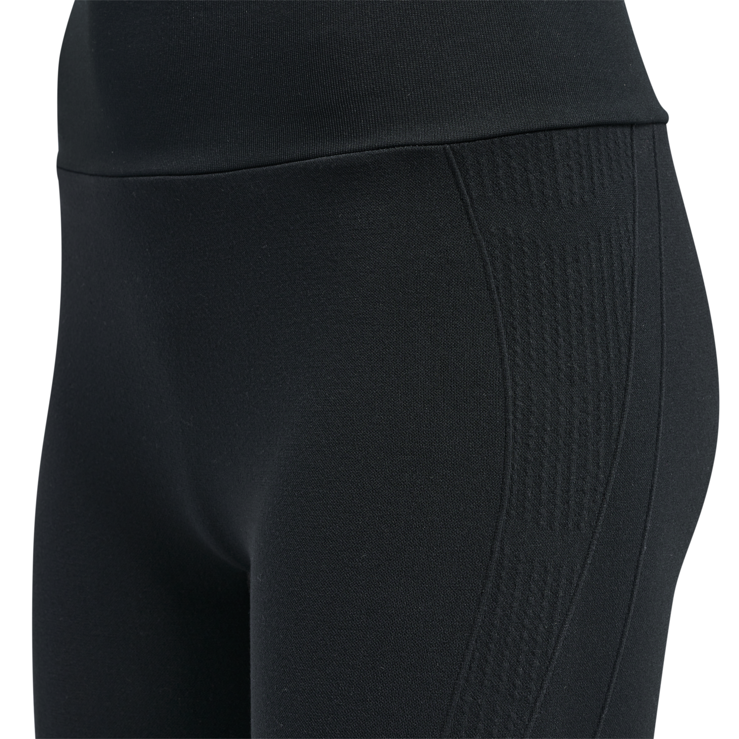 hmlMT FLOW SEAMLESS HW TIGHTS, BLACK, packshot