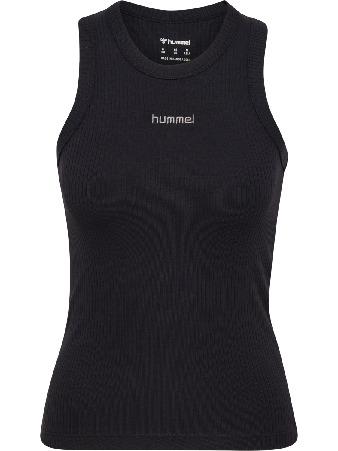 hmlFOUNDATION RIB TANK TOP, BLACK, packshot