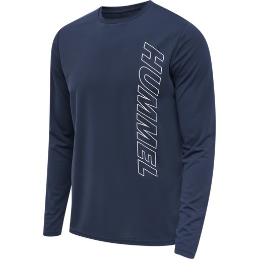 hmlTE TOPAZ T-SHIRT L/S, INSIGNIA BLUE, packshot