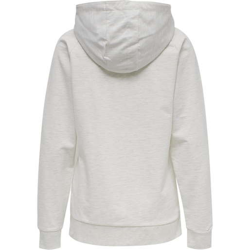 HUMMEL GO COTTON LOGO HOODIE WOMAN, EGRET MELANGE, packshot