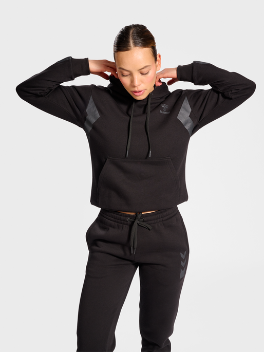 hmlACTIVE CO HOODIE WOMAN, BLACK, model