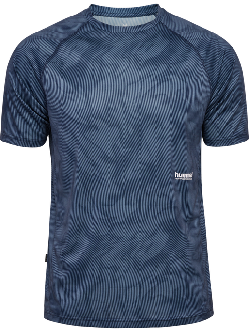 hmlPULSE AOP WORKOUT SHORTS SET, BLUE MIRAGE/DRESS BLUE hmlPULSE AOP WORKOUT SHORTS SET, BLUE MIRAGE/DRESS BLUE, packshot
