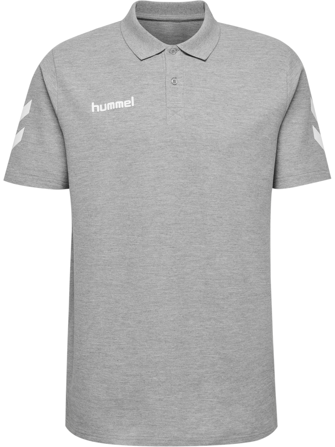 HUMMEL GO KIDS COTTON POLO, GREY MELANGE, packshot