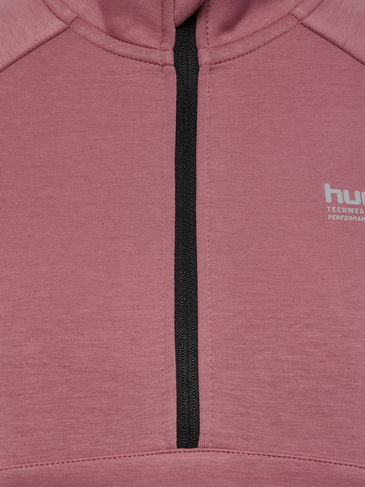 hmlTECH FLEECE WOMEN BOXY HALF ZIP, WISTFUL MAUVE, packshot