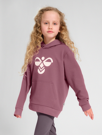 hmlCUATRO HOODIE, ROSE BROWN, model
