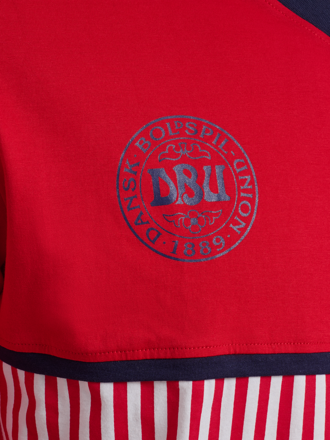 DBU 26 FAN 86 BLOCK COTTON TEE LS, TANGO RED/WHITE, packshot