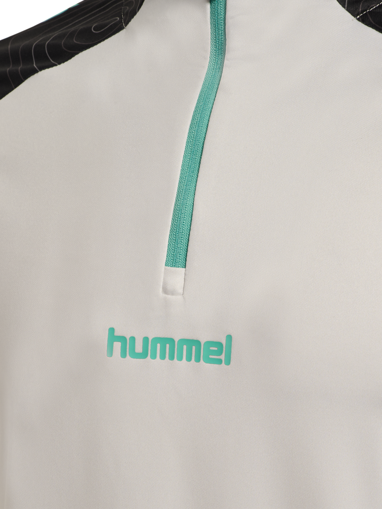 hmlBLAZE 2.0 TRAINING HALF ZIP, VAPOROUS GRAY/POOL BLUE, packshot