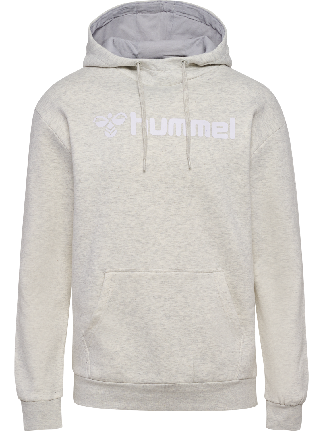 hmlMOVER COTTON HOODIE, EGRET MELANGE, packshot