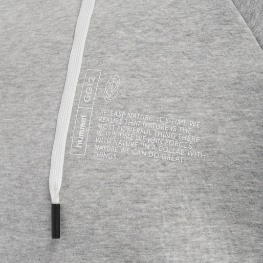 hmlGG12 SWEAT HOODIE, GREY MELANGE, packshot