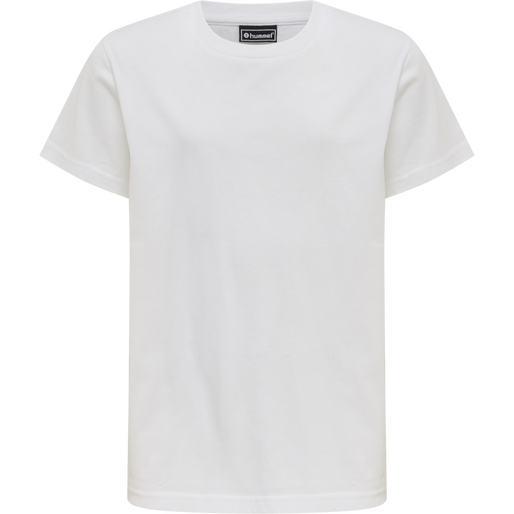 hmlRED BASIC T-SHIRT S/S KIDS, WHITE, packshot