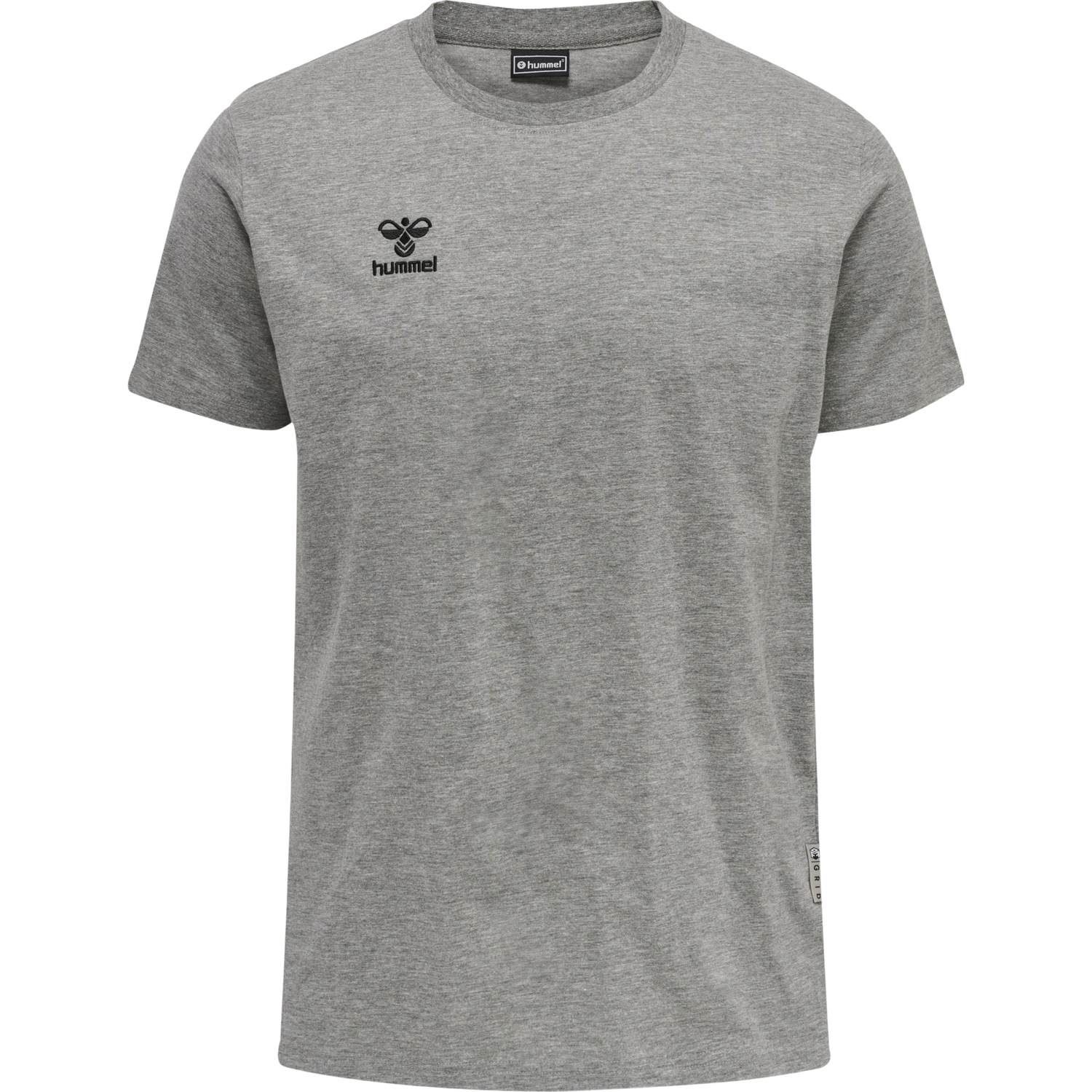 hmlMOVE GRID COTTON T-SHIRT S/S, GREY MELANGE, packshot