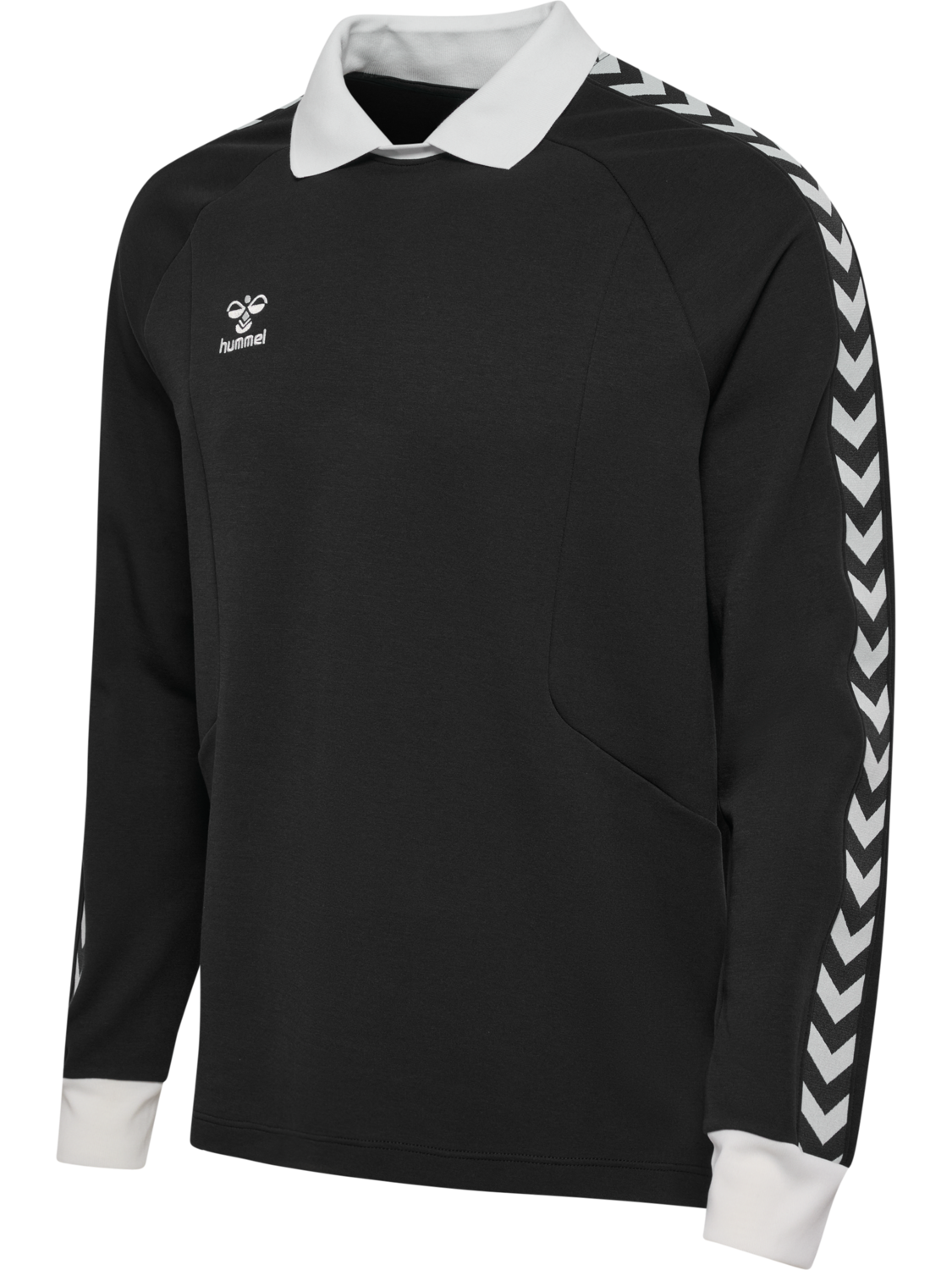 hmlROOT POLO L/S, BLACK, packshot