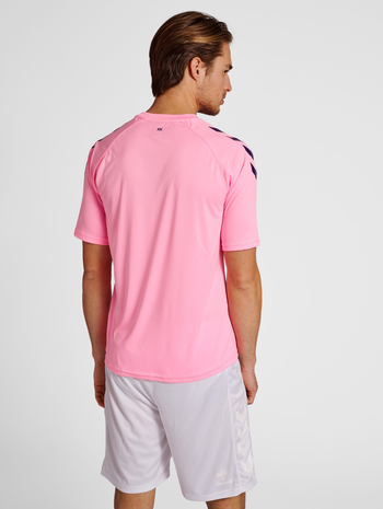 hmlCORE XK CORE POLY T-SHIRT S/S, COTTON CANDY, model