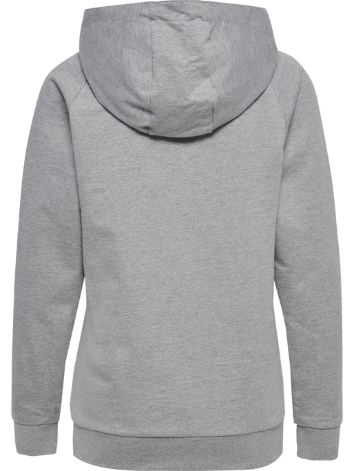 HMLGO COTTON LOGO HOODIE WOMAN, GREY MELANGE, packshot