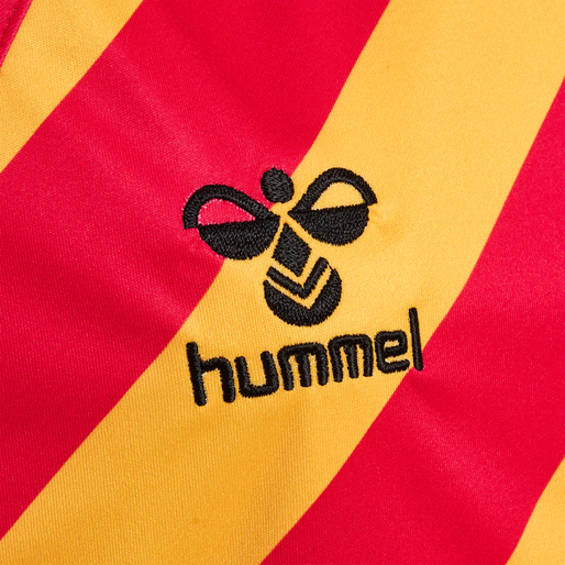 hmlCSC 19/20 KIDS HOME JERSEY S/S, TRUE RED/SPORTS YELLOW W/SPONS, packshot