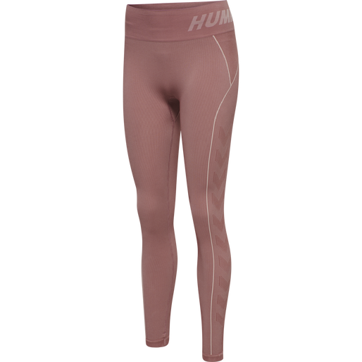 hmlTE CHRISTEL SEAMLESS MW TIGHTS, WITHERED ROSE/ROSE TAN MELANGE, packshot