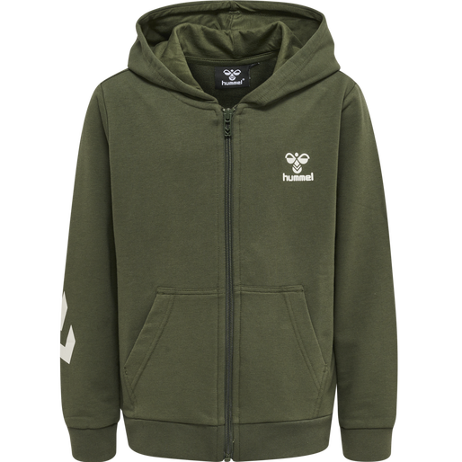 hmlTRECE ZIP HOODIE, THYME, packshot