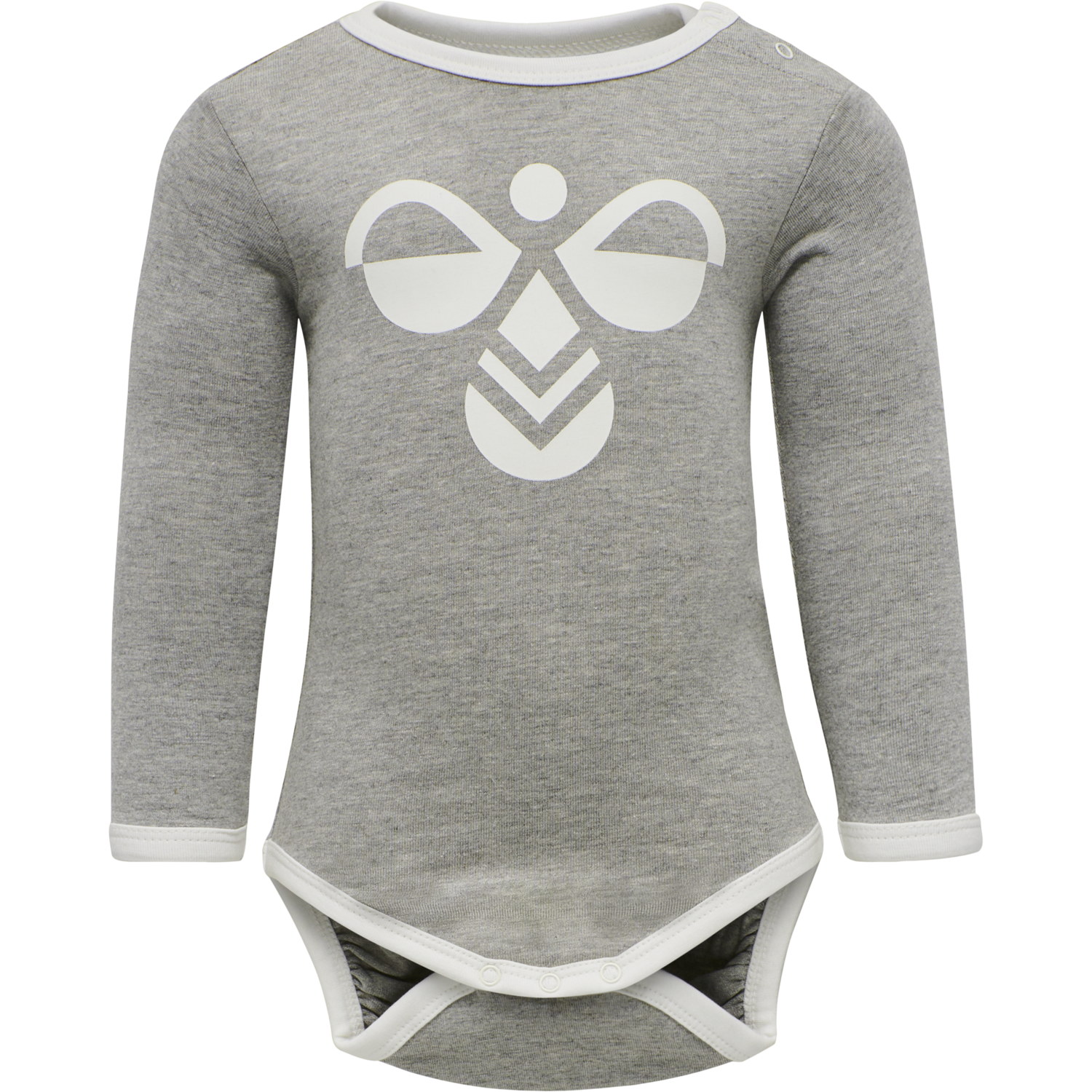 hmlFLIPPER BODY L/S 2-PACK, GREY MELANGE/WOODROSE, packshot