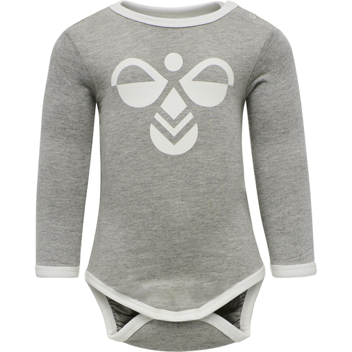 hmlFLIPPER BODY L/S 2-PACK, GREY MELANGE/WOODROSE, packshot