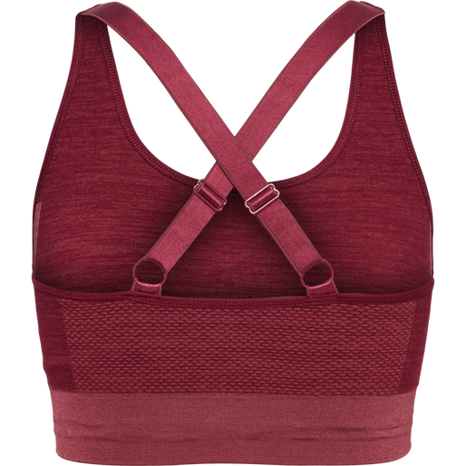 hmlCLEA SEAMLESS  SPORTS TOP, CABERNET/APPLE BUTTER MELANGE, packshot
