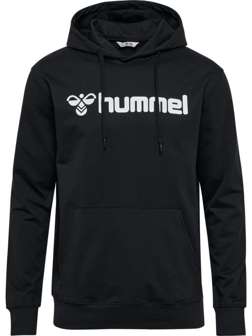 hmlGO 2.0 LOGO HOODIE, BLACK hmlGO 2.0 LOGO HOODIE, BLACK, packshot