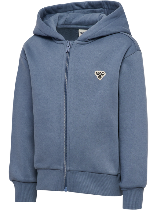 hmlJR LOOSE ZIP HOODIE BEE, FLINT STONE hmlJR LOOSE ZIP HOODIE BEE, FLINT STONE, packshot