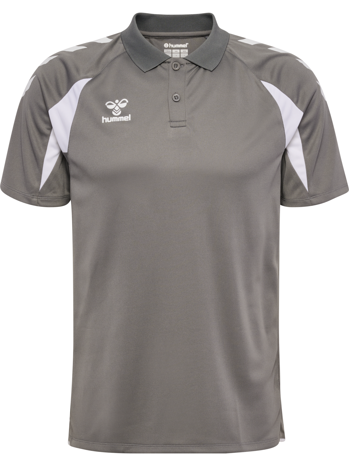 hmlCORE 2.0 POLO, STEEL GRAY/WHITE, packshot