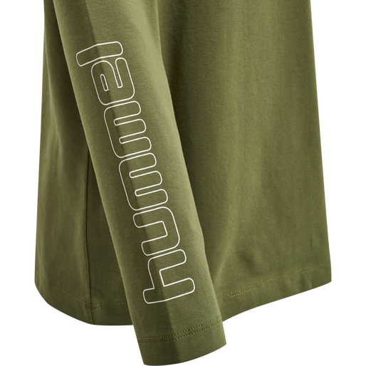 hmlCLOUD T-SHIRT L/S, OLIVE BRANCH, packshot