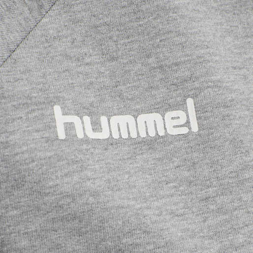 HUMMEL GO COTTON ZIP HOODIE WOMAN, GREY MELANGE, packshot